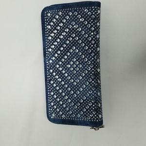 Denim bling wallet
